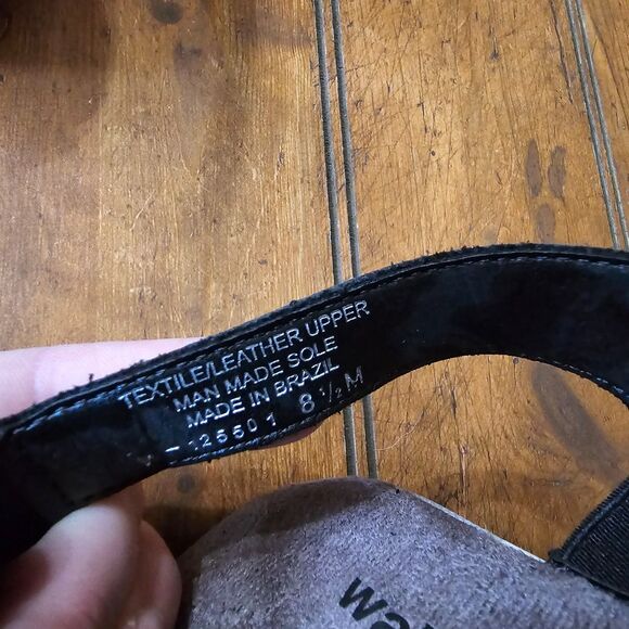 WALKING CRADLES Spencer Leather Slingback Sandals Size 5.5 M Black - Picture 6 of 7